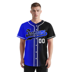 Custom Blue Black Gradient Fashion Personalized Authentic Baseball Jersey BSBJ01-D0a709e