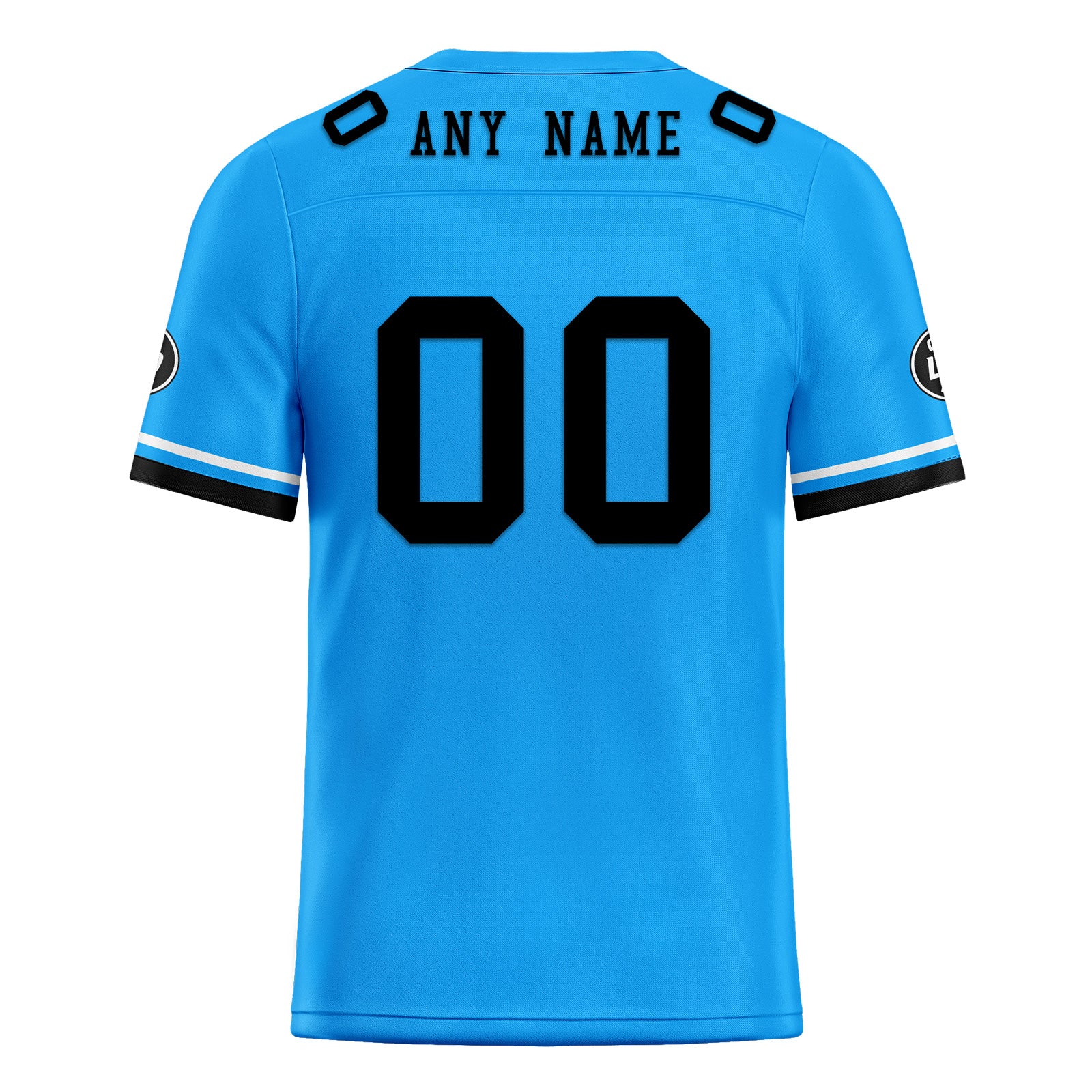 Custom Blue Carolina Personalized Authentic Football Jersey FBJ02-D020263-5