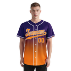 Custom Purple Orange Fade Fashion Personalized Authentic Baseball Jersey BSBJ01-D0a70de