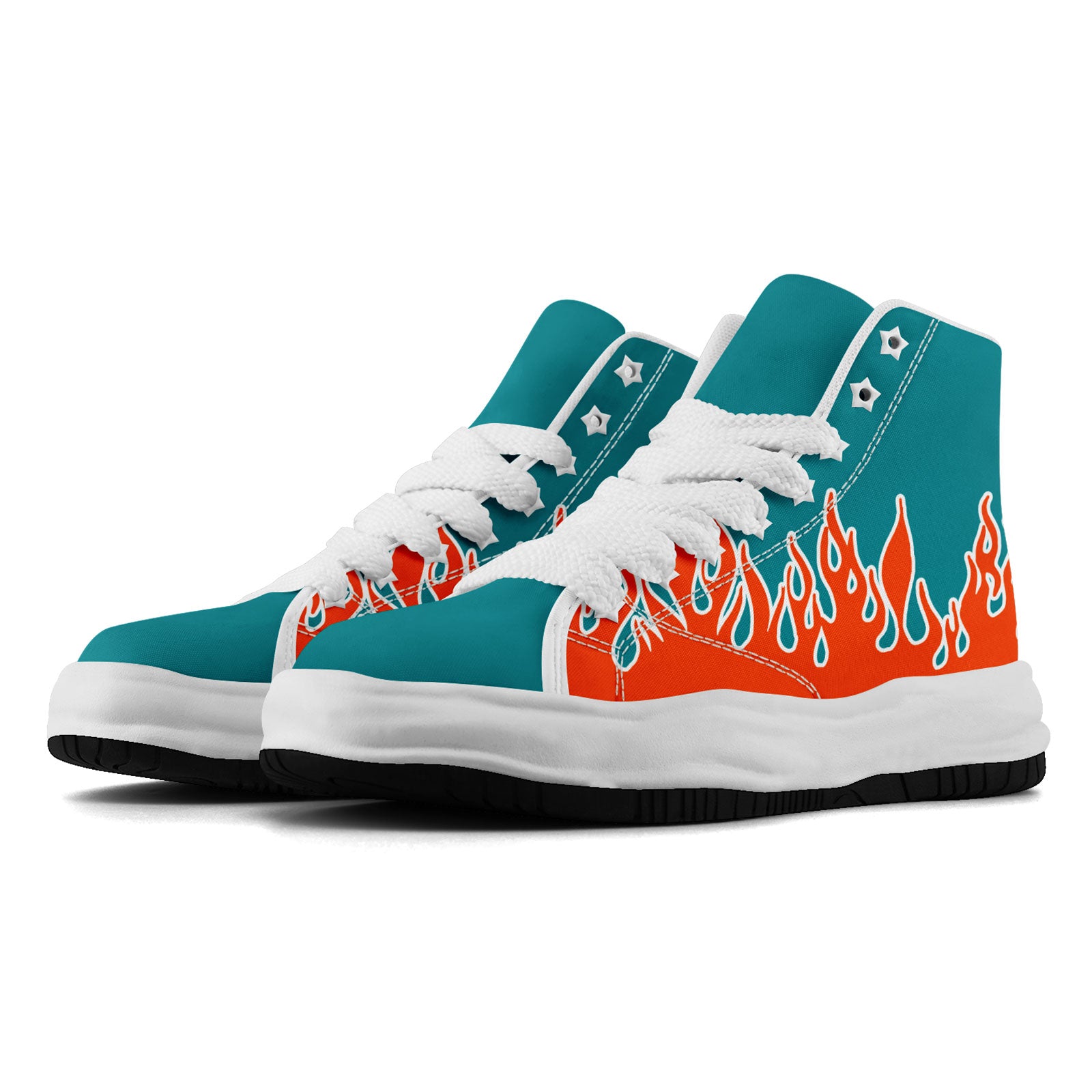 Custom Green Orange Miami Football Jersey and Firesoul Sports Shoes Combo Offer Personalized Combo ZH-D020273-24