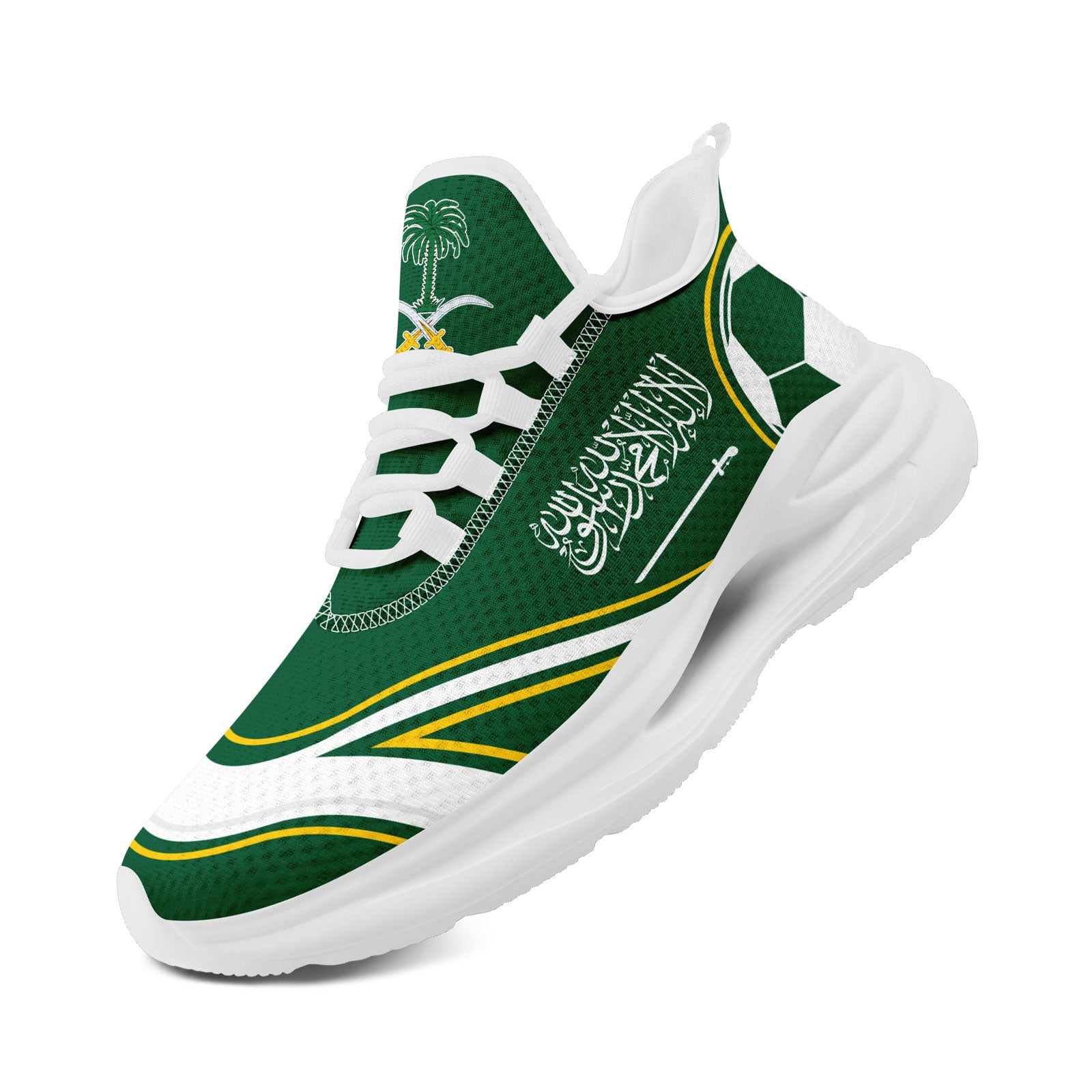 Custom Saudi Arabia 2026 World Cup Sneakers DIY Country Flag Running Shoes Lightweight Sport Shoes Gift for Football Fans Personalized Team Name and Logo FN079-F009093-4