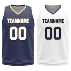 Custom Blue White Classic Style Reversible Basketball Uniform Personalized Ordinary BBJR-D017050