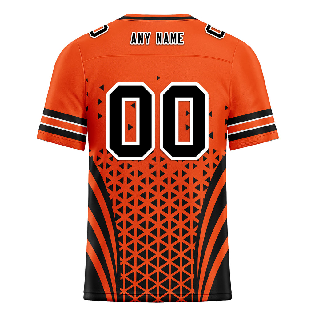 Custom Black Orange Ohio Personalized Authentic Football Jersey FBJ02-D023033-6