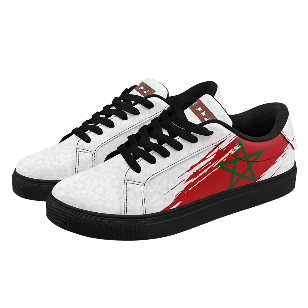 Custom Morocco 2026 World Cup Sneakers DIY Country Flag Running Shoes Lightweight Sport Shoes Gift for Football Fans Personalized Team Name and Logo FN023-F009097-5