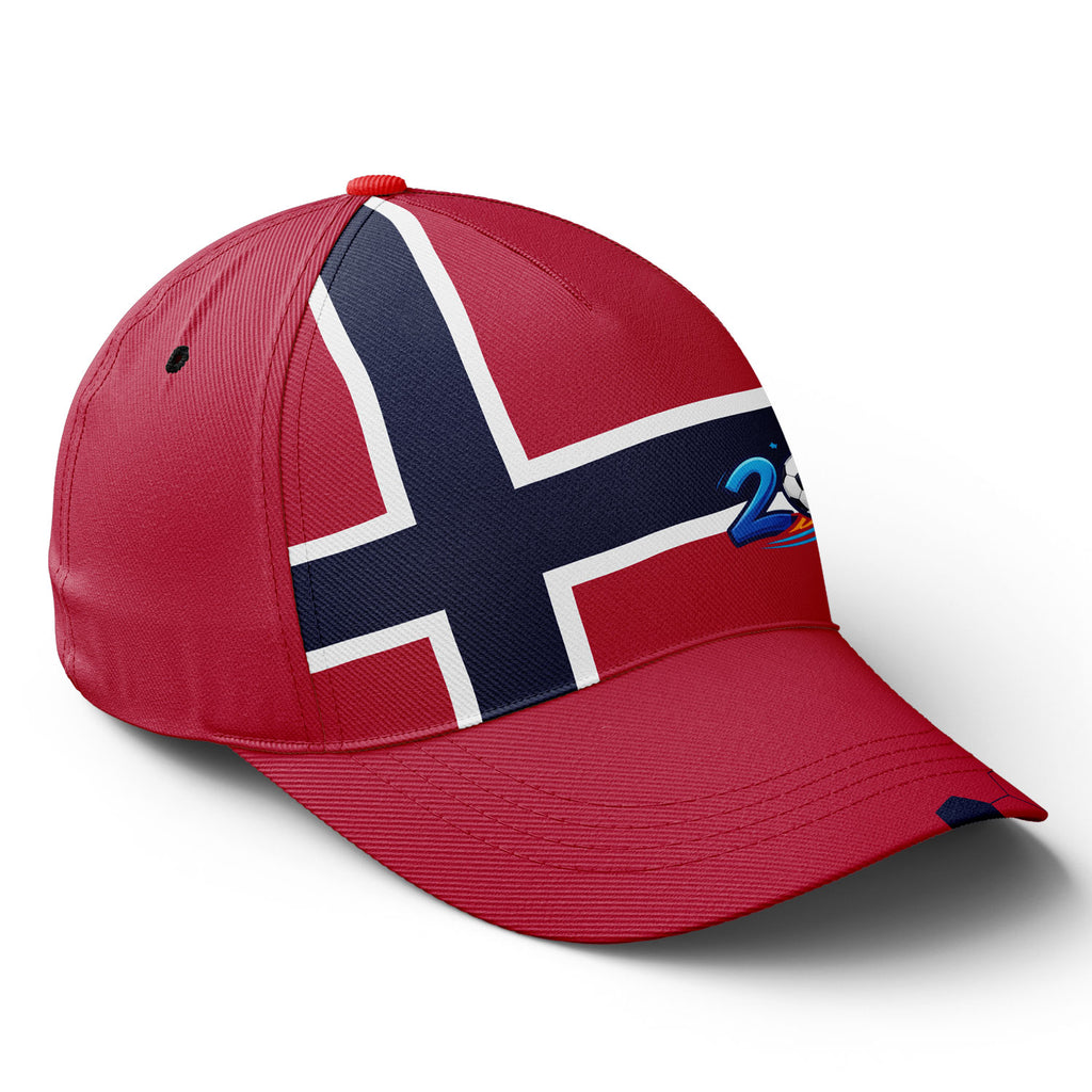 Personalized 2026 Norway Soccer Fan Hat - Add Your Name & Design Custom 2026 Football Tournament Hat YW061-F027075-4