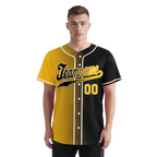 Custom Yellow Black Gradient Fashion Personalized Authentic Baseball Jersey BSBJ01-D0a7a00