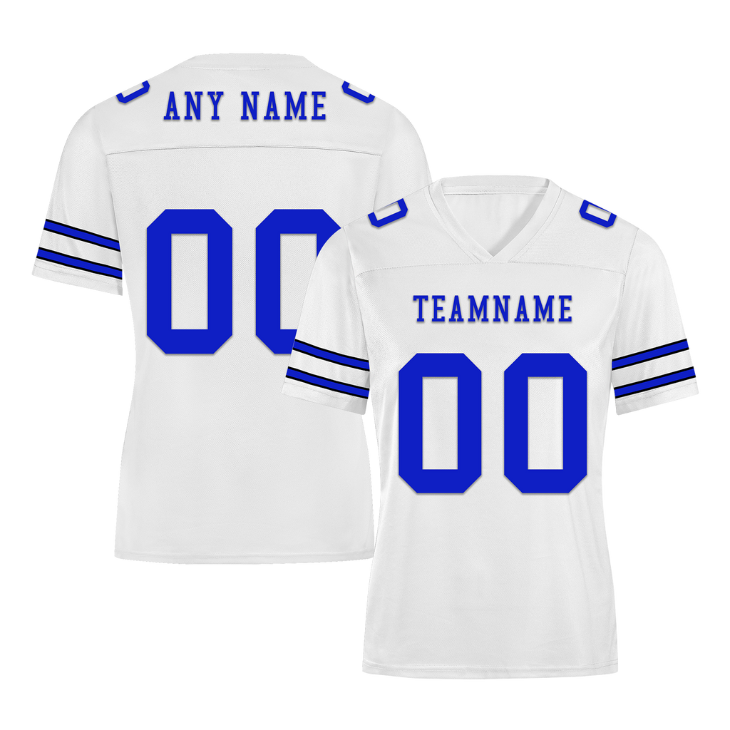 Custom White Classic Style Personalized Authentic Football Jersey FBJ02-bd0a700e