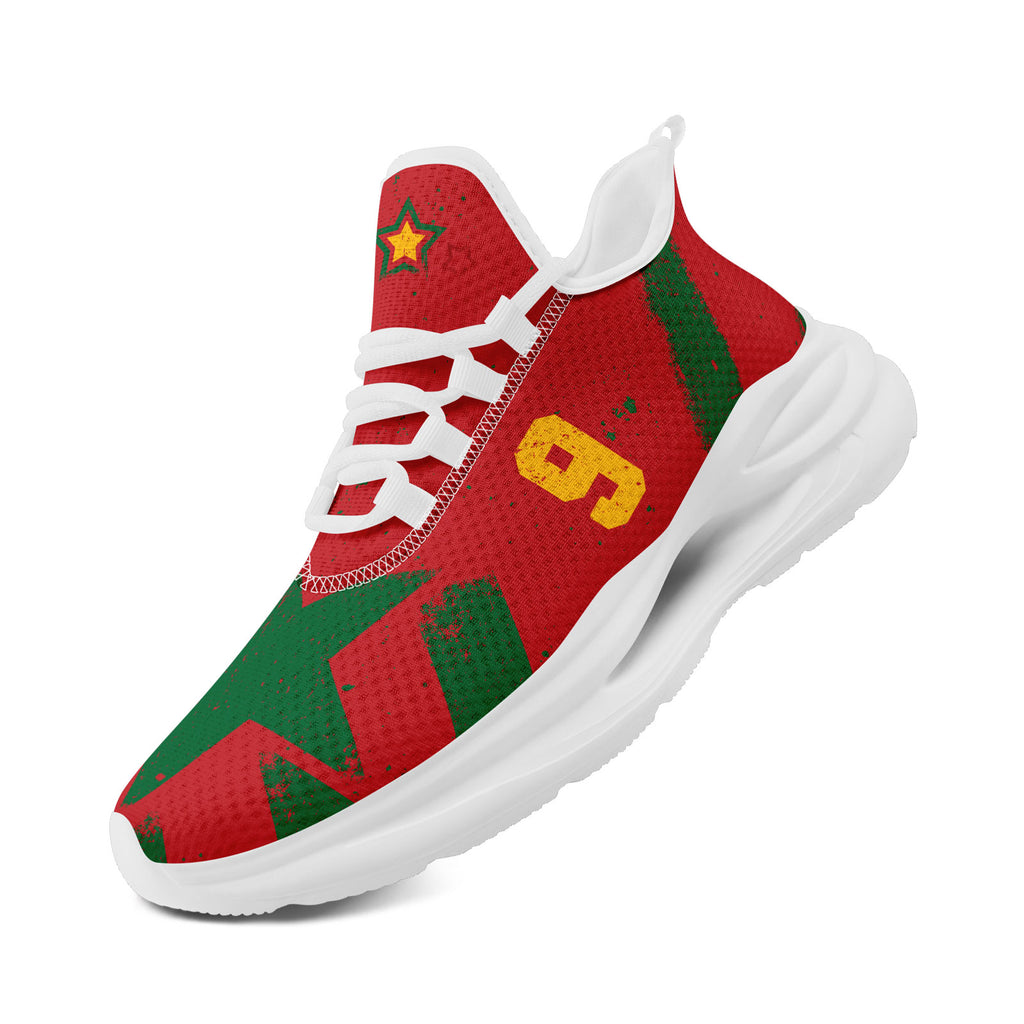 Custom Morocco 2026 World Cup Sneakers DIY Country Flag Running Shoes Lightweight Sport Shoes Gift for Football Fans Personalized Team Name and Logo FN079-F009119-10