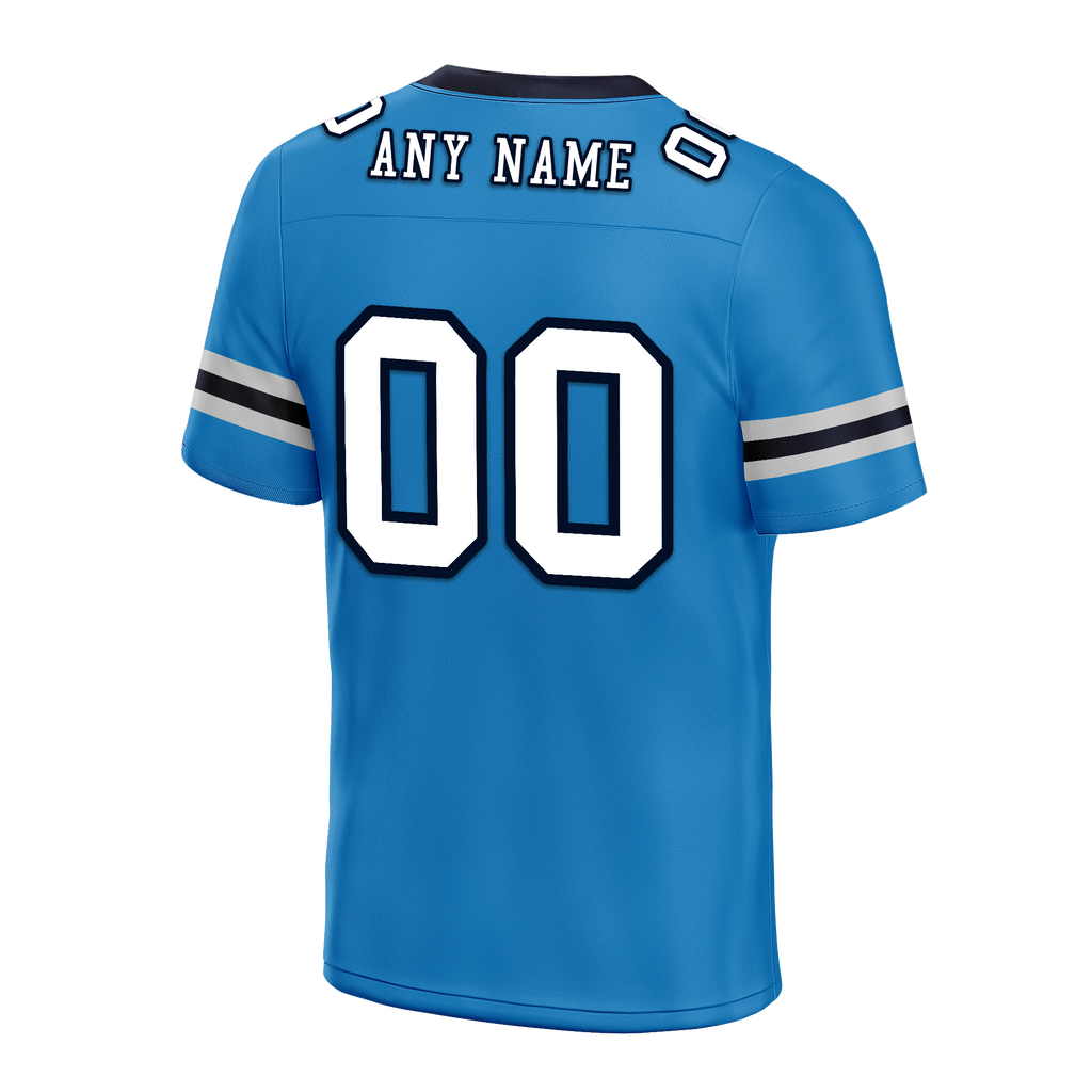 Custom Blue White Classic Style Personalized Authentic Football Jersey FBJ02-bd0a700c