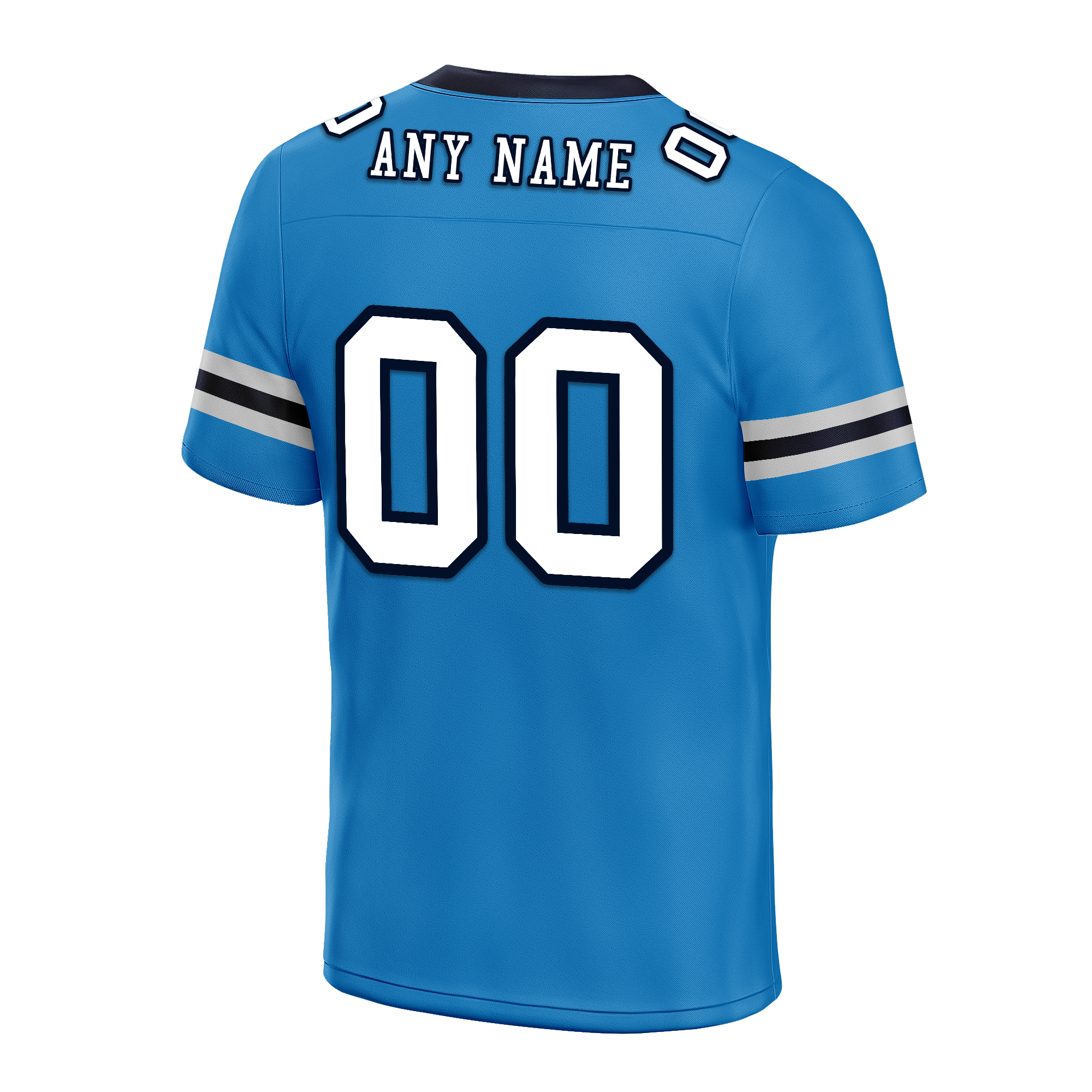Custom Blue White Classic Style Personalized Authentic Football Jersey FBJ02-bd0a700c