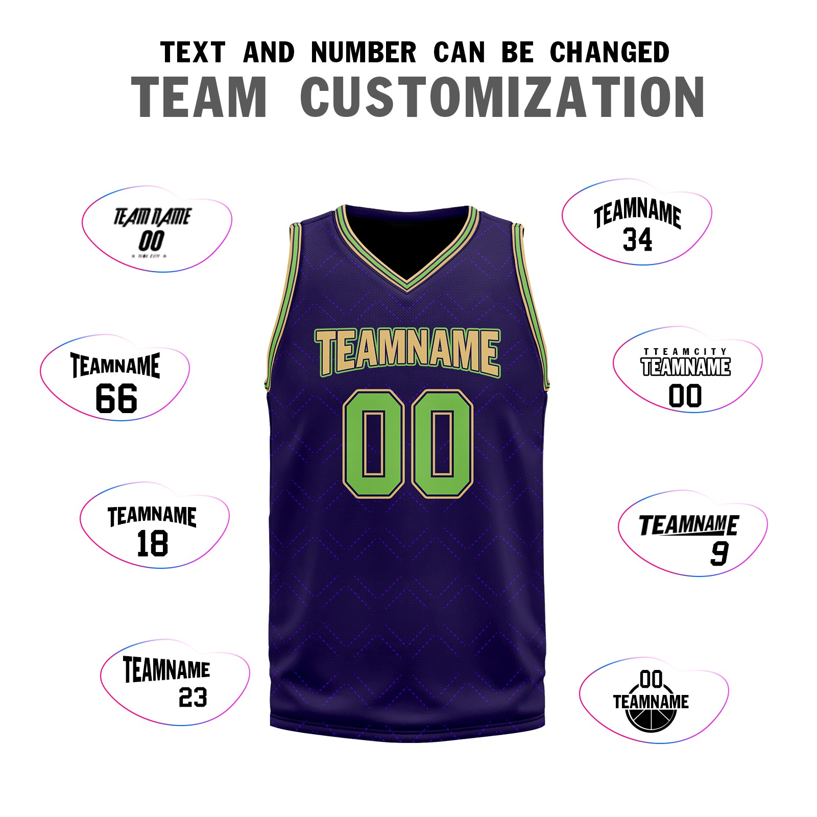 Custom Purple Green Gold City Edition Personalized Sports Uniform Authentic Basketball Jersey BBJ01-D06101-19