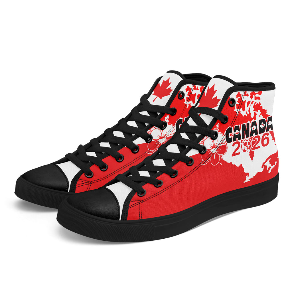 Custom 2026 World Cup Canada Sneakers DIY Country Flag Running Shoes Lightweight Sport Shoes Gift for Football Fans Personalized Team Name and Logo FN024-F023064-5