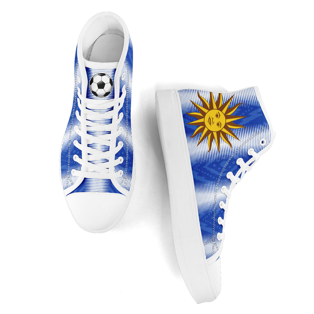 Custom Uruguay 2026 World Cup Sneakers DIY Country Flag Running Shoes Lightweight Sport Shoes Gift for Football Fans Personalized Team Name and Logo FN024-F009089-1
