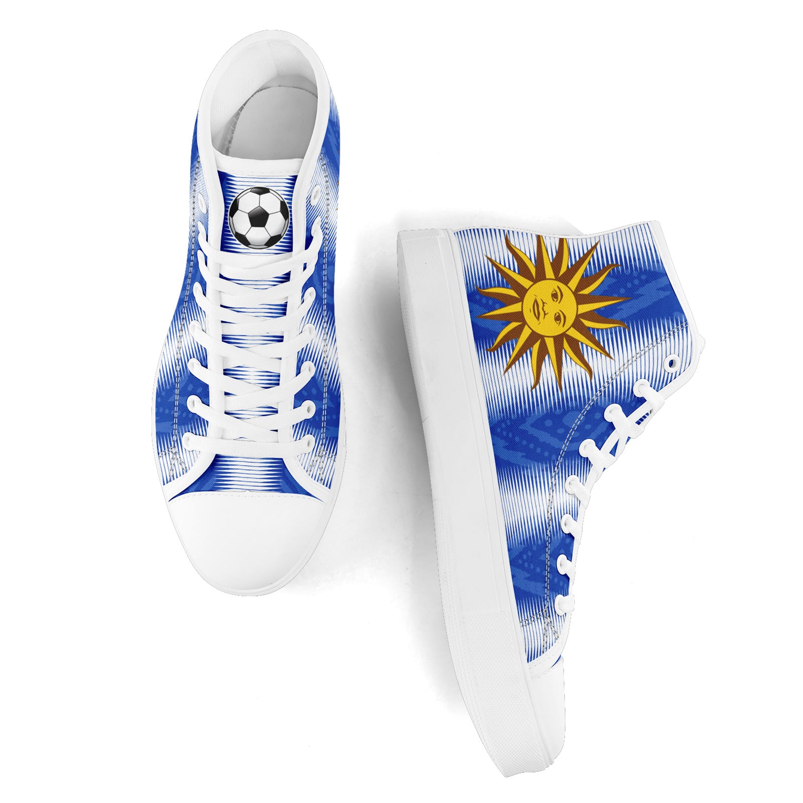 Custom Uruguay 2026 World Cup Sneakers DIY Country Flag Running Shoes Lightweight Sport Shoes Gift for Football Fans Personalized Team Name and Logo FN024-F009089-1