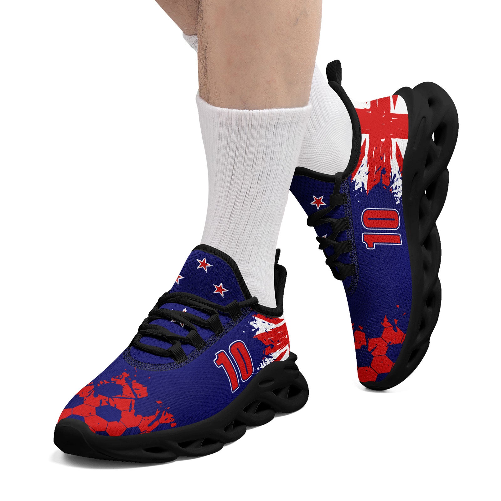 Custom 2026 World Cup New Zealand Sneakers DIY Country Flag Running Shoes Lightweight Sport Shoes Gift for Football Fans Personalized Team Name and Logo FN003-F027079-7