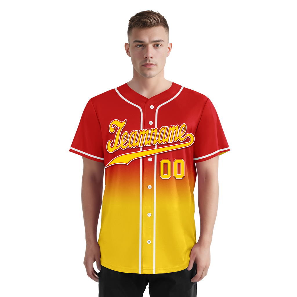 Custom Red Yellow Fade Fashion Personalized Authentic Baseball Jersey BSBJ01-D0a70d7