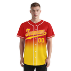 Custom Red Yellow Fade Fashion Personalized Authentic Baseball Jersey BSBJ01-D0a70d7