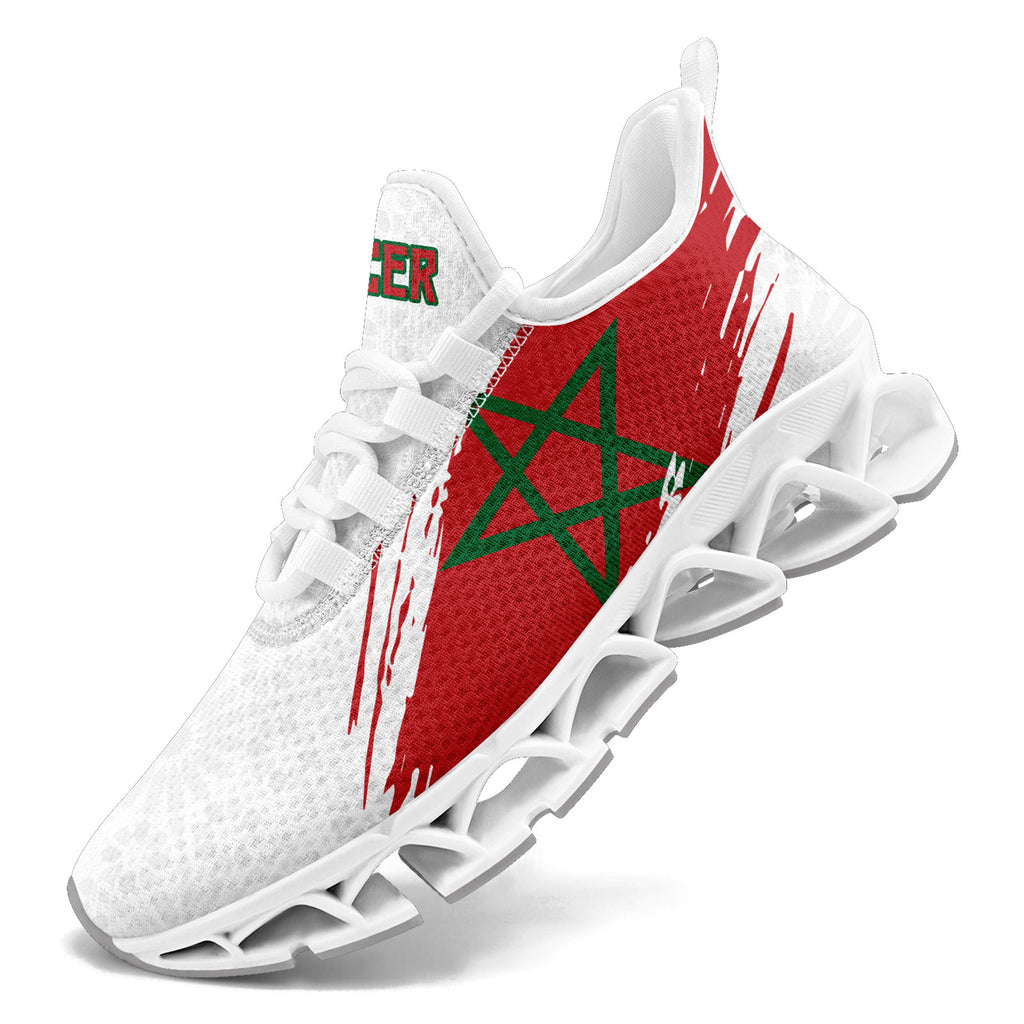 Custom Morocco 2026 World Cup Sneakers DIY Country Flag Running Shoes Lightweight Sport Shoes Gift for Football Fans Personalized Team Name and Logo FN003XD-F009086-5