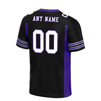 Custom Black Yellow Striped Sleeves Personalized Authentic Football Jersey FBJ02-D06061