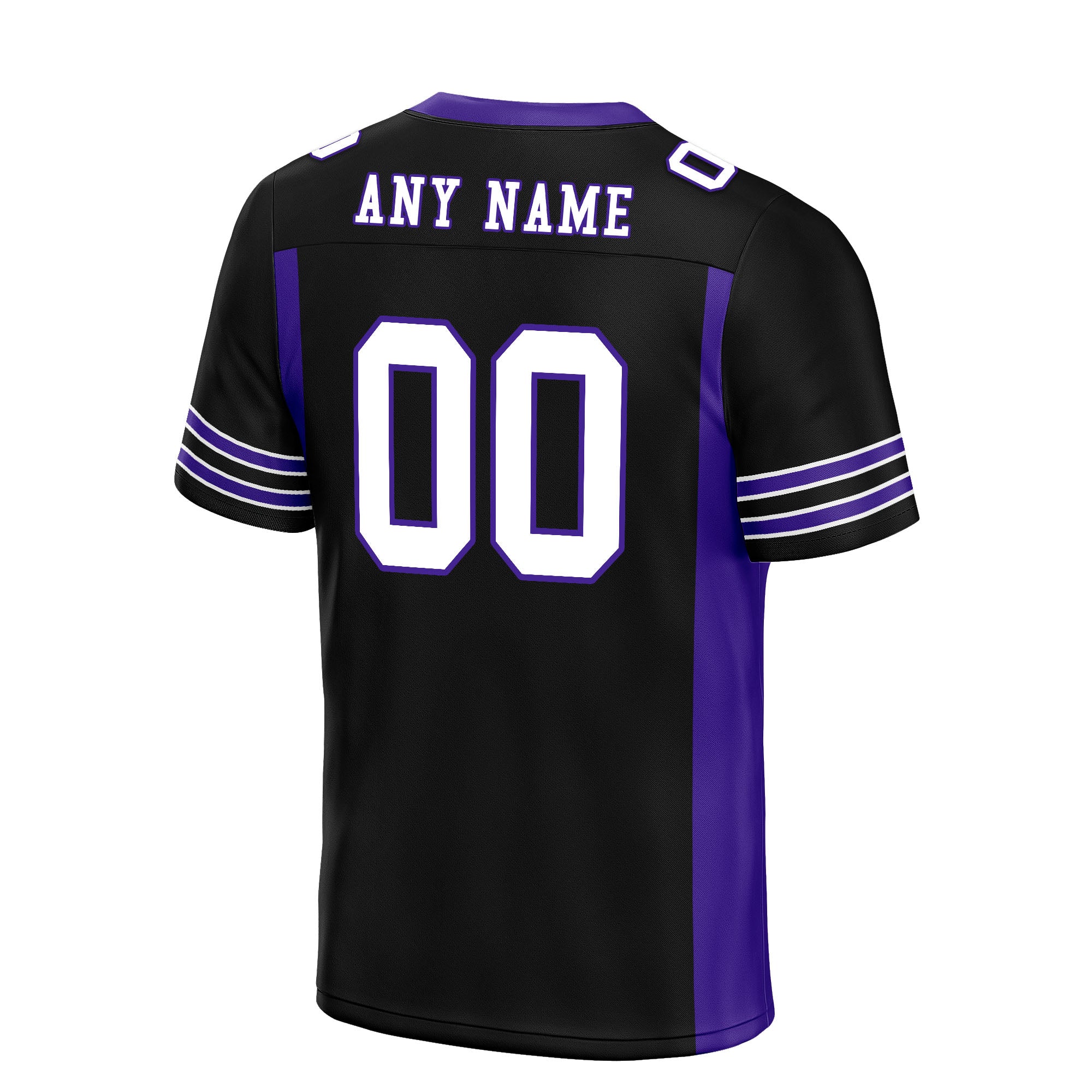 Custom Black Yellow Striped Sleeves Personalized Authentic Football Jersey FBJ02-D06061