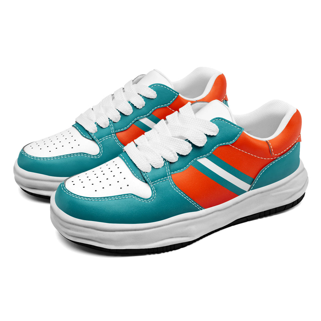 Custom Green Orange Miami Shoes Personalized Sneaker FN032-D020389-24