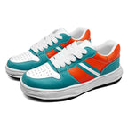 Custom Green Orange Miami Shoes Personalized Sneaker FN032-D020389-24