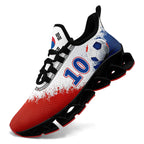 Custom South Korea 2026 World Cup Sneakers DIY Country Flag Running Shoes Lightweight Sport Shoes Gift for Football Fans Personalized Team Name and Logo FN003XD-F009063-5