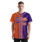 Custom Orange Purple Gradient Fashion Personalized Authentic Baseball Jersey BSBJ01-D0a7a08