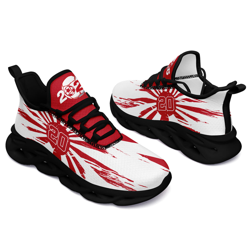 Custom 2026 World Cup Japan Sneakers DIY Country Flag Running Shoes Lightweight Sport Shoes Gift for Football Fans Personalized Team Name and Logo FN003-F023083-1