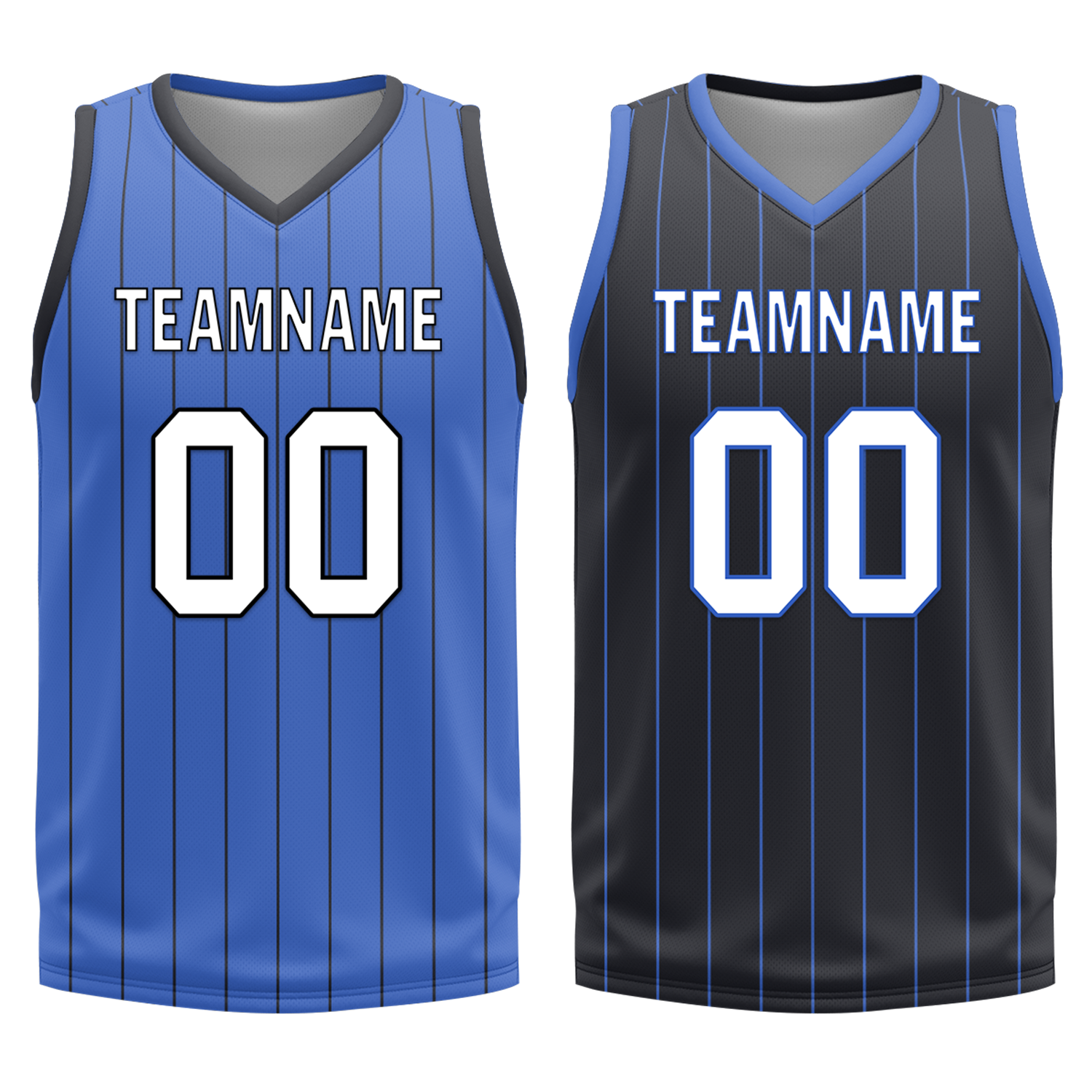Custom Blue Black Classic Style Reversible Basketball Uniform Personalized Ordinary BBJR-D017055