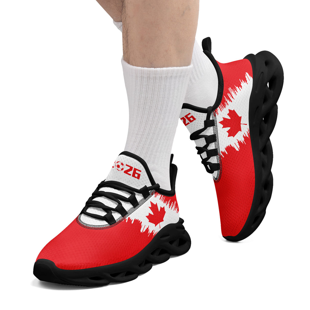 Custom 2026 World Cup Canada Sneakers DIY Country Flag Running Shoes Lightweight Sport Shoes Gift for Football Fans Personalized Team Name and Logo FN003-F023060-1