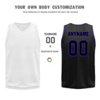 Custom Black Purple Red Toronto City Edition Personalized Reversible Basketball Set Sports Basketball Jersey BBJ01R-D0610-28-COOLMAX