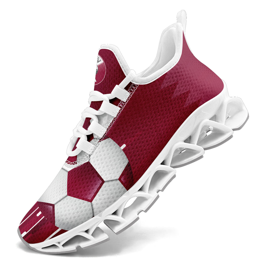 Custom Qatar 2026 World Cup Sneakers DIY Country Flag Running Shoes Lightweight Sport Shoes Gift for Football Fans Personalized Team Name and Logo FN003XD-F020030-3
