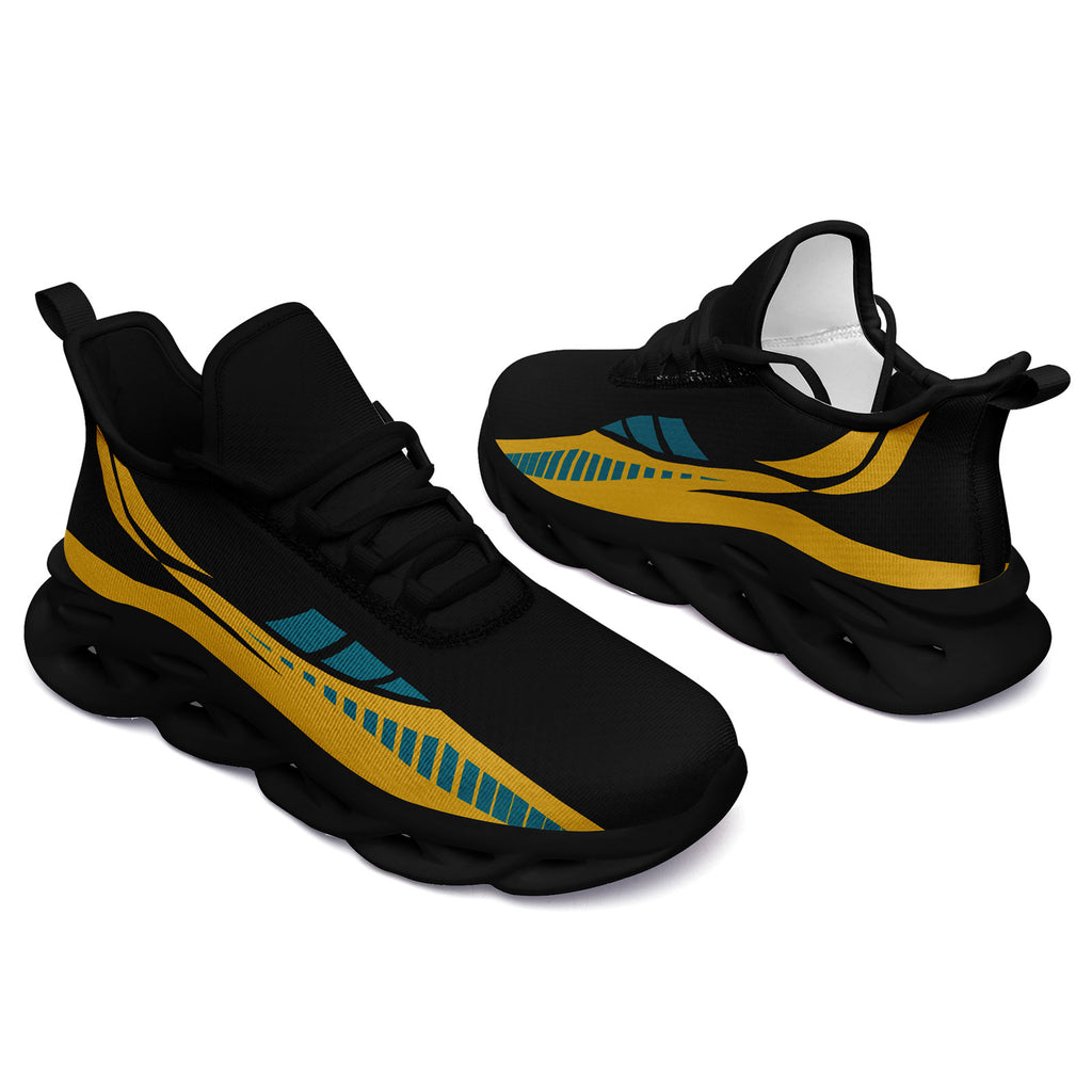 Custom Black Yellow Jacksonville Maxsoul Shoes Personalized Sneaker FN003-D020325-16