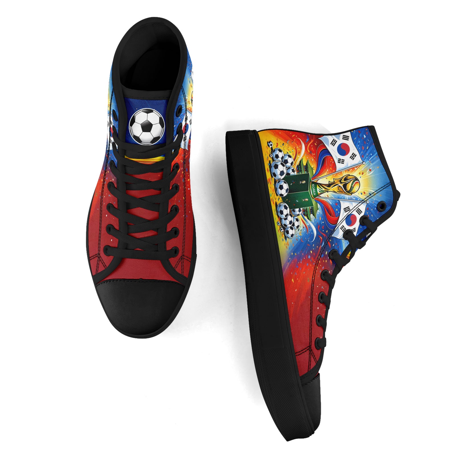 Custom South Korea 2026 World Cup Sneakers DIY Country Flag Running Shoes Lightweight Sport Shoes Gift for Football Fans Personalized Team Name and Logo FN024-F009070-4
