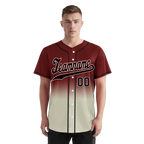 Custom Red Grey Fade Fashion Personalized Authentic Baseball Jersey BSBJ01-D0a70fa