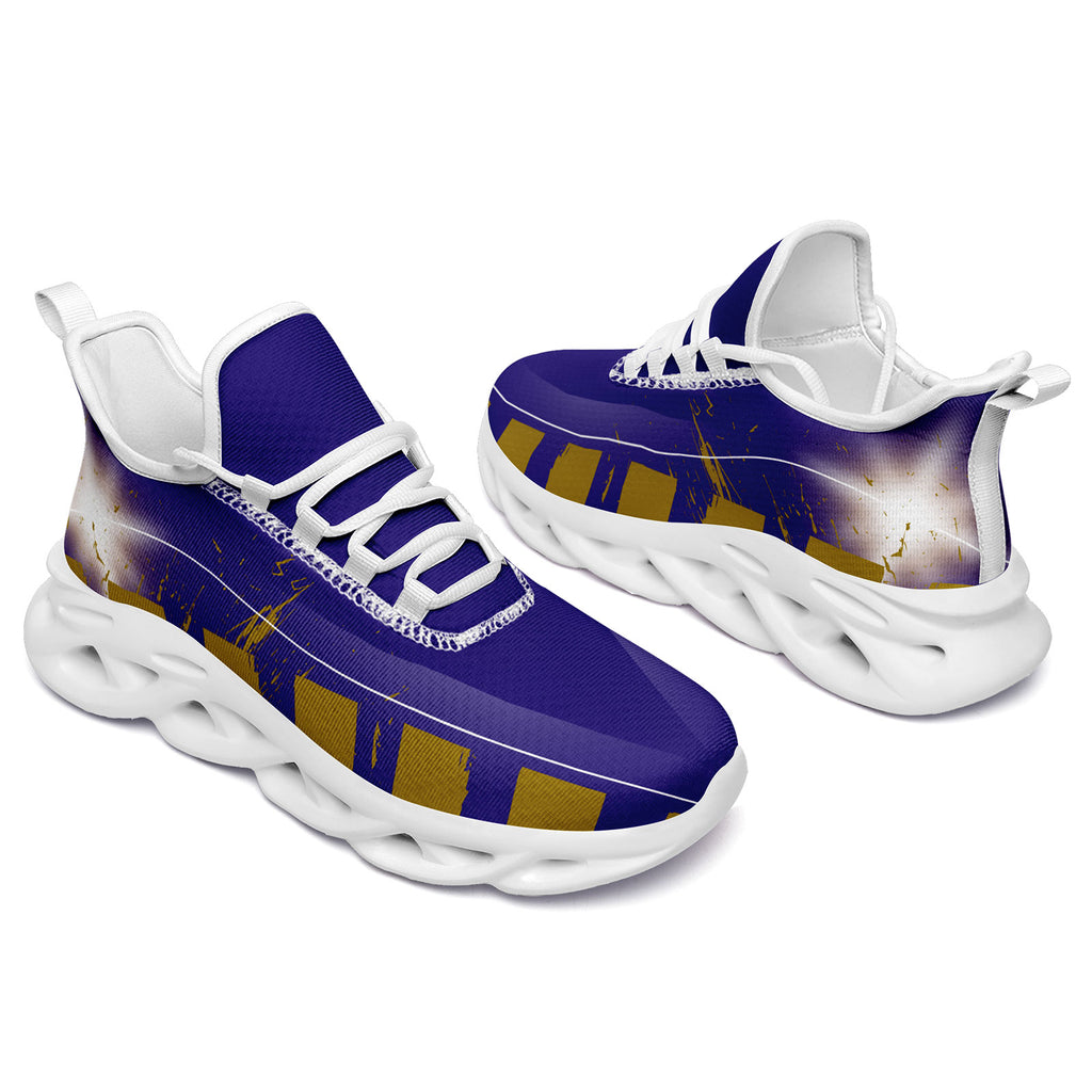 Custom Blue Yellow Baltimore MaxSoul Shoes and Hat Combo Offer Personalized Combo ZH-D020264-2