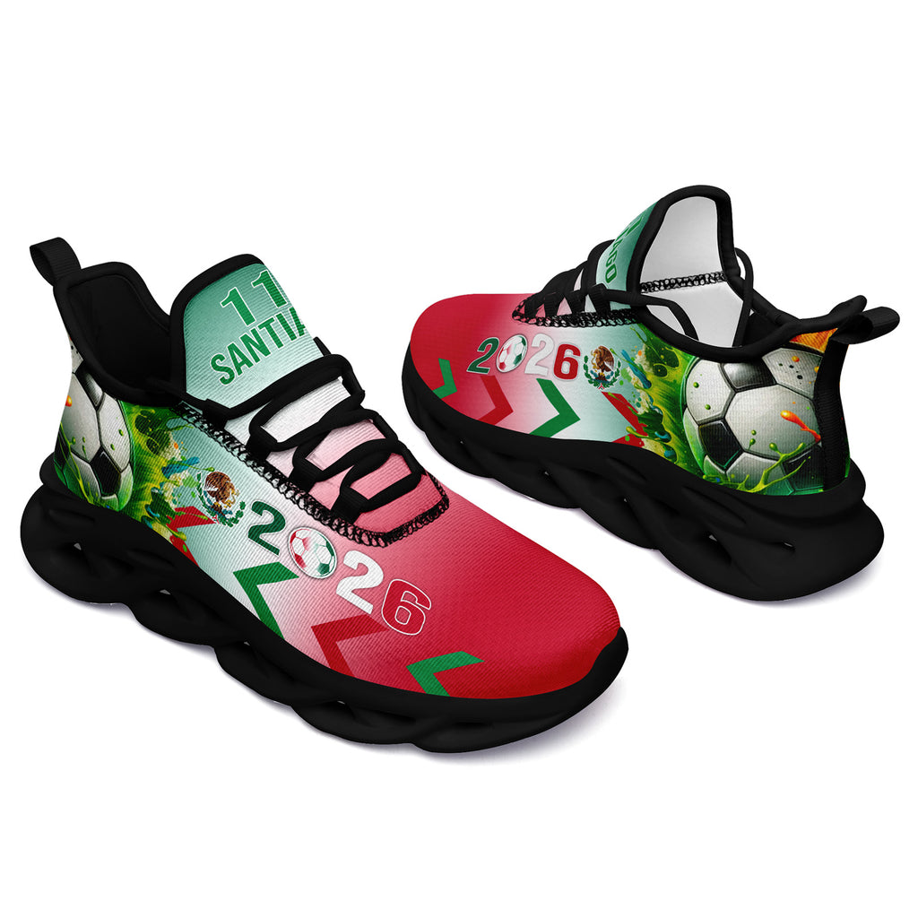 Custom 2026 World Cup Mexico Sneakers DIY Country Flag Running Shoes Lightweight Sport Shoes Gift for Football Fans Personalized Team Name and Logo FN003-F023075-5