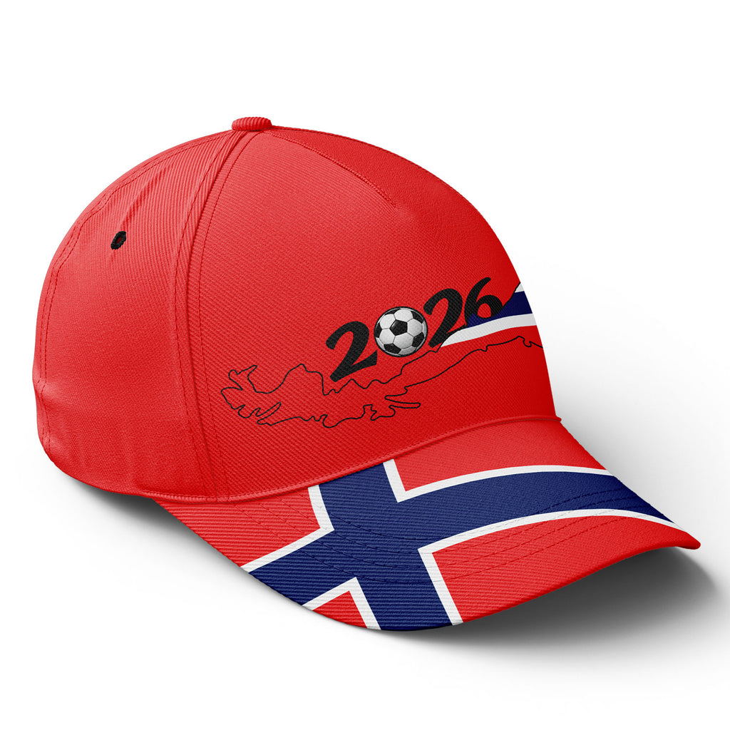 Personalized 2026 Norway Soccer Fan Hat - Add Your Name & Design Custom 2026 Football Tournament Hat YW061-F027075-2