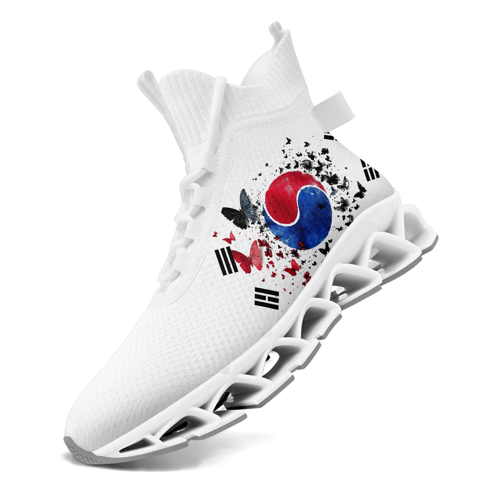 Custom South Korea 2026 World Cup Sneakers DIY Country Flag Running Shoes Lightweight Sport Shoes Gift for Football Fans Personalized Team Name and Logo FN029XD-F009084-4