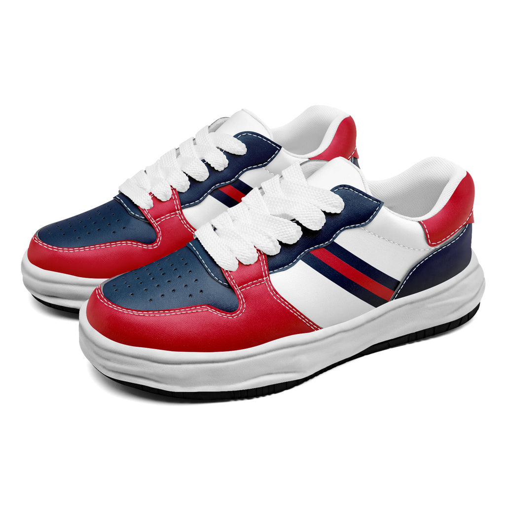 Custom Red Blue New England Shoes Personalized Sneaker FN032-D020389-26