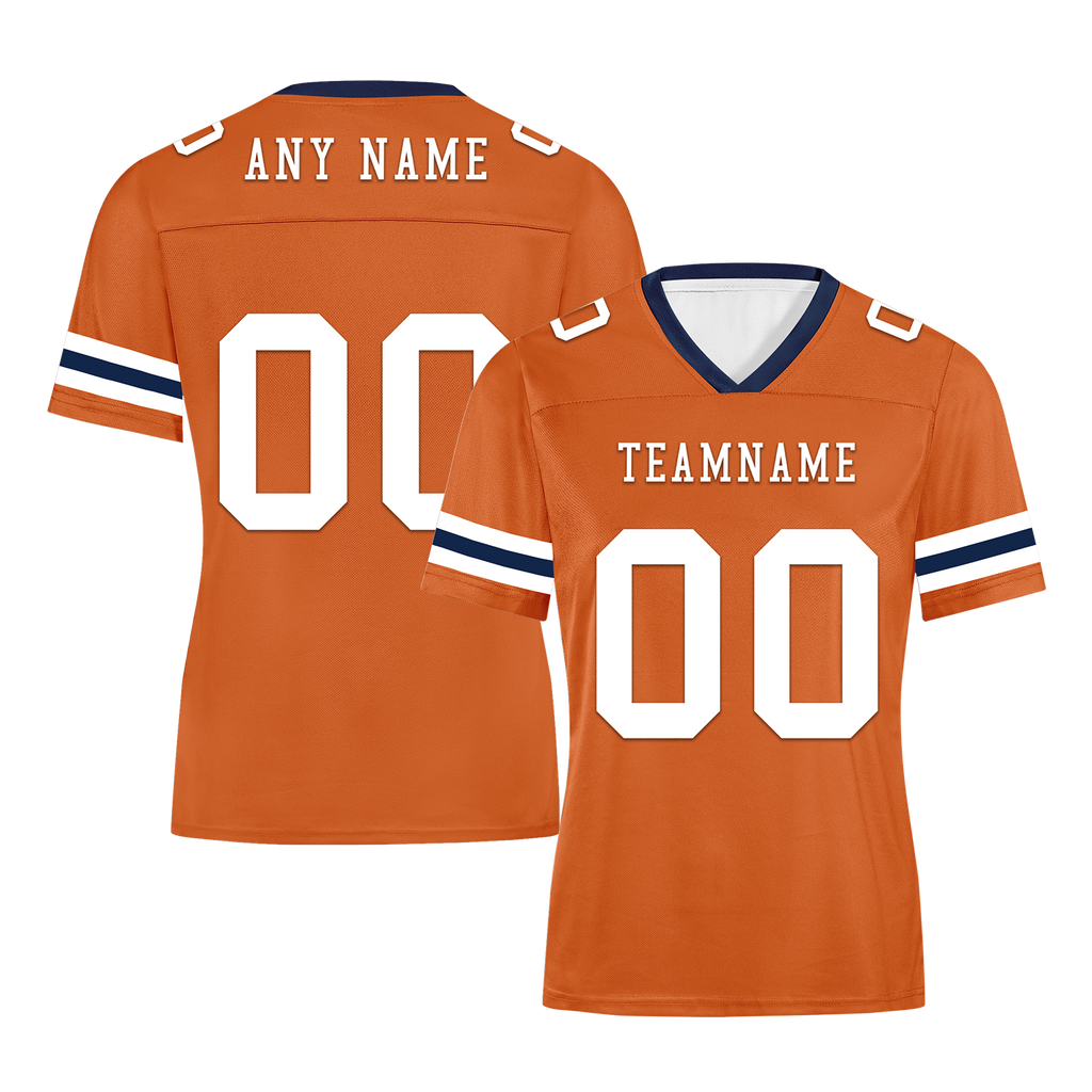 Custom Orange Classic Style Personalized Authentic Football Jersey FBJ02-bd0a70b8