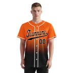 Custom Orange Black Fade Fashion Personalized Authentic Baseball Jersey BSBJ01-D0a70c7