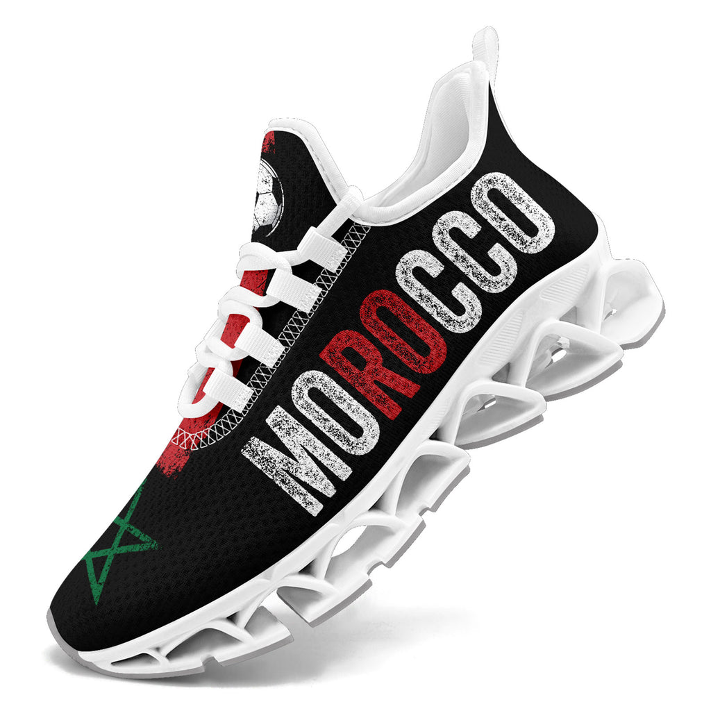Custom Morocco 2026 World Cup Sneakers DIY Country Flag Running Shoes Lightweight Sport Shoes Gift for Football Fans Personalized Team Name and Logo FN003XD-F009086-1