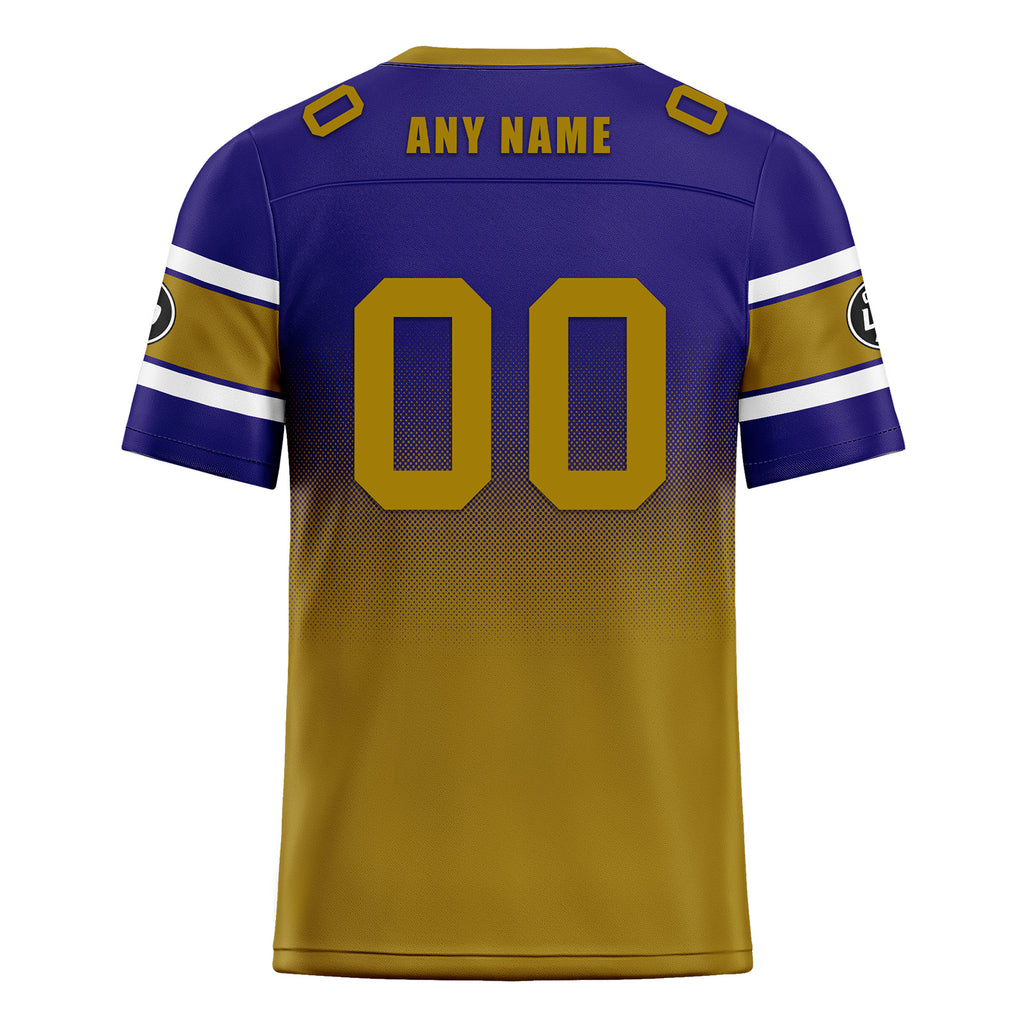 Custom Purple Yellow Baltimore Football Jersey and Hat Combo Offer Personalized Combo ZH-D020326-2