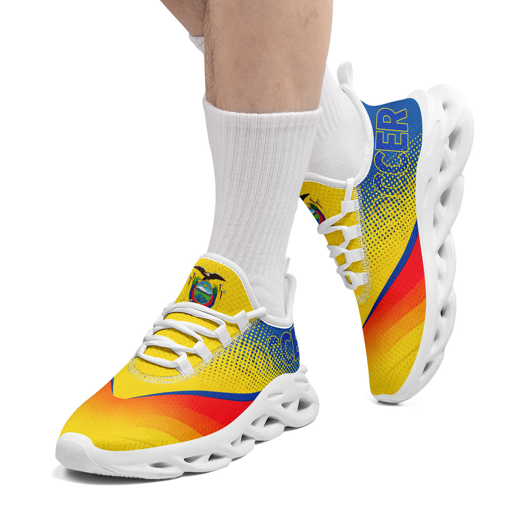 Custom Ecuador 2026 World Cup Sneakers DIY Country Flag Running Shoes Lightweight Sport Shoes Gift for Football Fans Personalized Team Name and Logo FN003-F009077-3