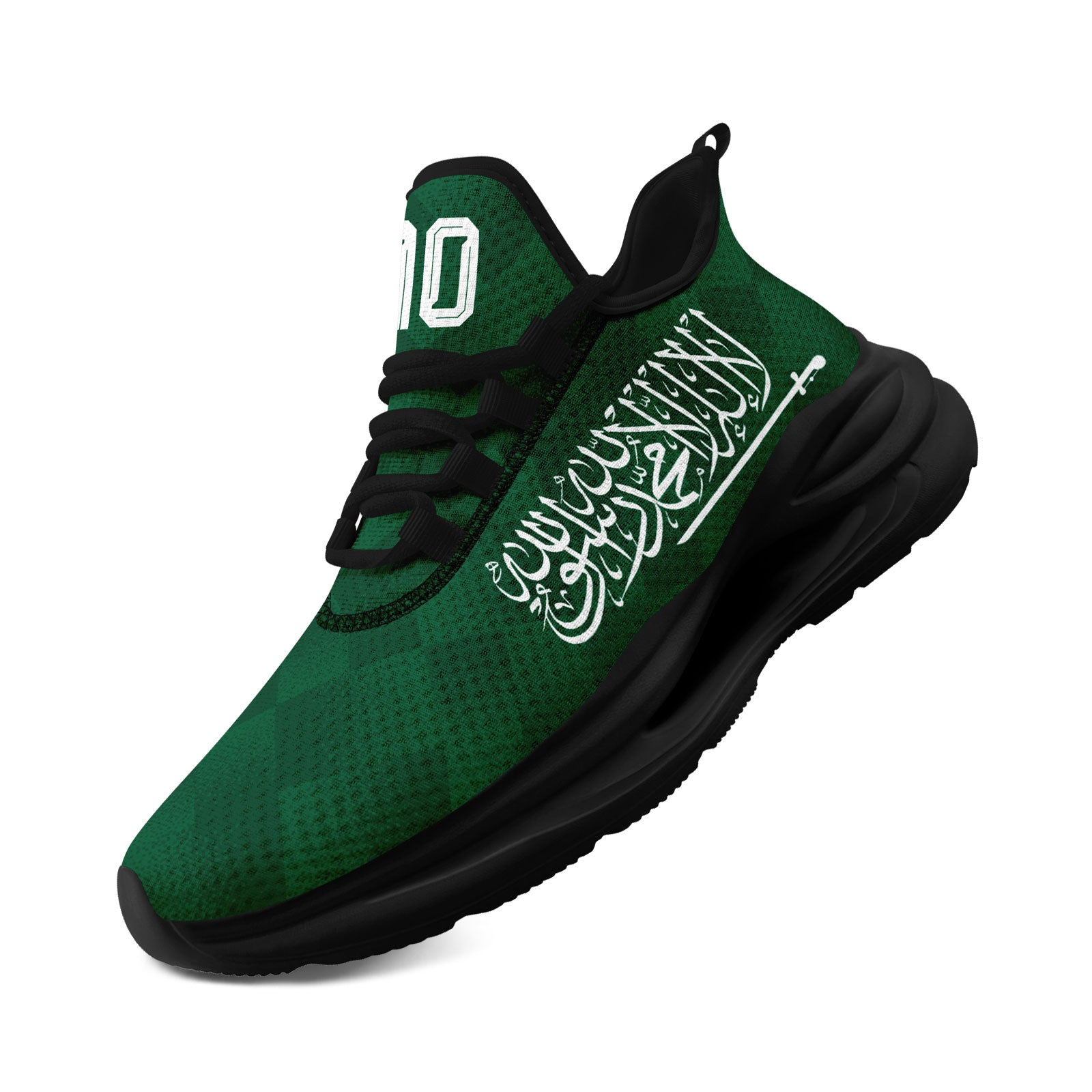 Custom Saudi Arabia 2026 World Cup Sneakers DIY Country Flag Running Shoes Lightweight Sport Shoes Gift for Football Fans Personalized Team Name and Logo FN079-F009093-1