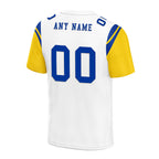 Custom White Yellow Blue Los Angeles Personalized Authentic Football Jersey FBJ02-E0601-9