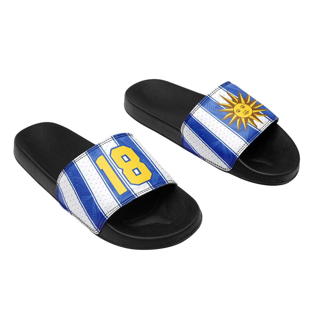 Custom Uruguay 2026 World Cup Sneakers DIY Country Flag Running Shoes Lightweight Sport Shoes Gift for Football Fans Personalized Team Name and Logo FN056-F009113-3