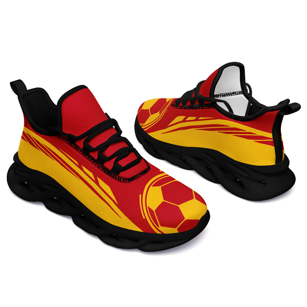 Custom Spain 2026 World Cup Sneakers DIY Country Flag Running Shoes Lightweight Sport Shoes Gift for Football Fans Personalized Team Name and Logo FN003-F025036-6